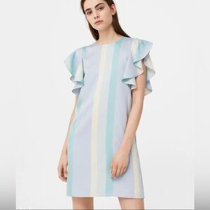 Mango Striped Ruffle Dress size M